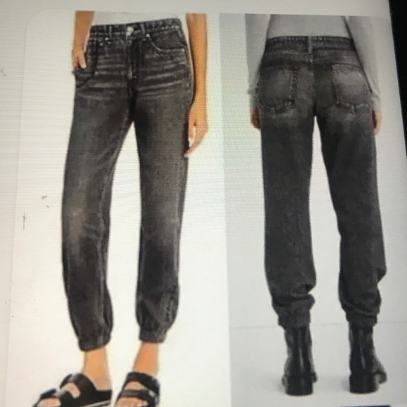 rag & bone Revolve Miramar Black Magic Jogger Sweatpant Jeans - Picture 4 of 4